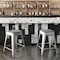 Flash Furniture 24" White Metal Stool-Gray Poly Seat CH-31320-24-WH-PL2G-GG - alternate 5
